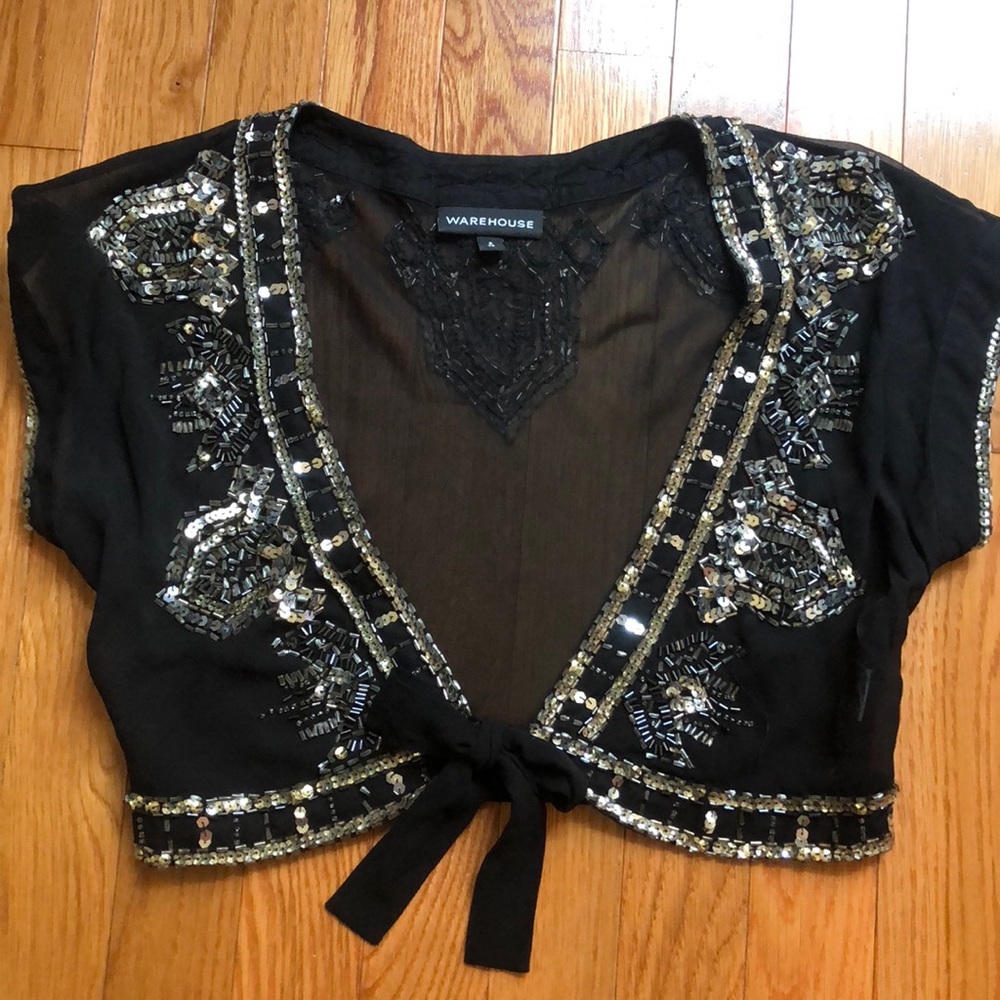 Sequined women’s bolero cape